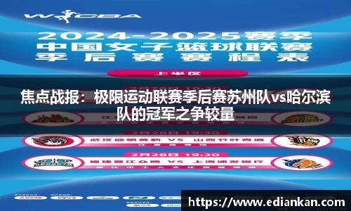 焦点战报：极限运动联赛季后赛苏州队vs哈尔滨队的冠军之争较量